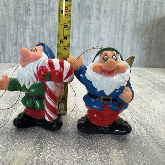 Disney the Seven Dwarfs Vintage 3” PVC Toy Figures/Ornaments 1980’s Christmas - Picture 10 of 10